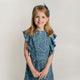 Vestido Niña Olanes En Talle Azul