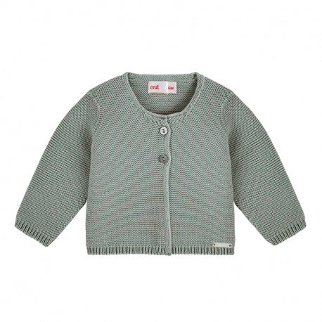 Chaqueta Larga Punto Verde Seco